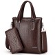 Leather Ostrich Men Document Bag iPad Tote Bag Designer Briefcase